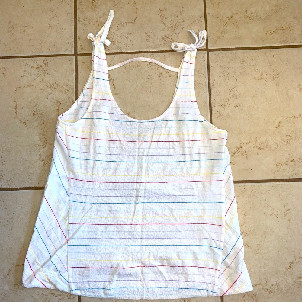 Roxy Rainbow Pinstripe Tank Top. Medium.  Mint condition - Picture 4 of 15